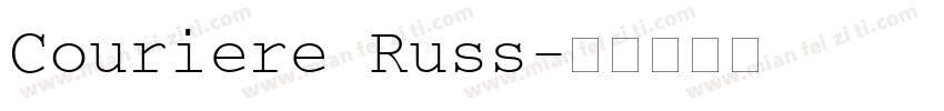 Couriere Russ字体转换